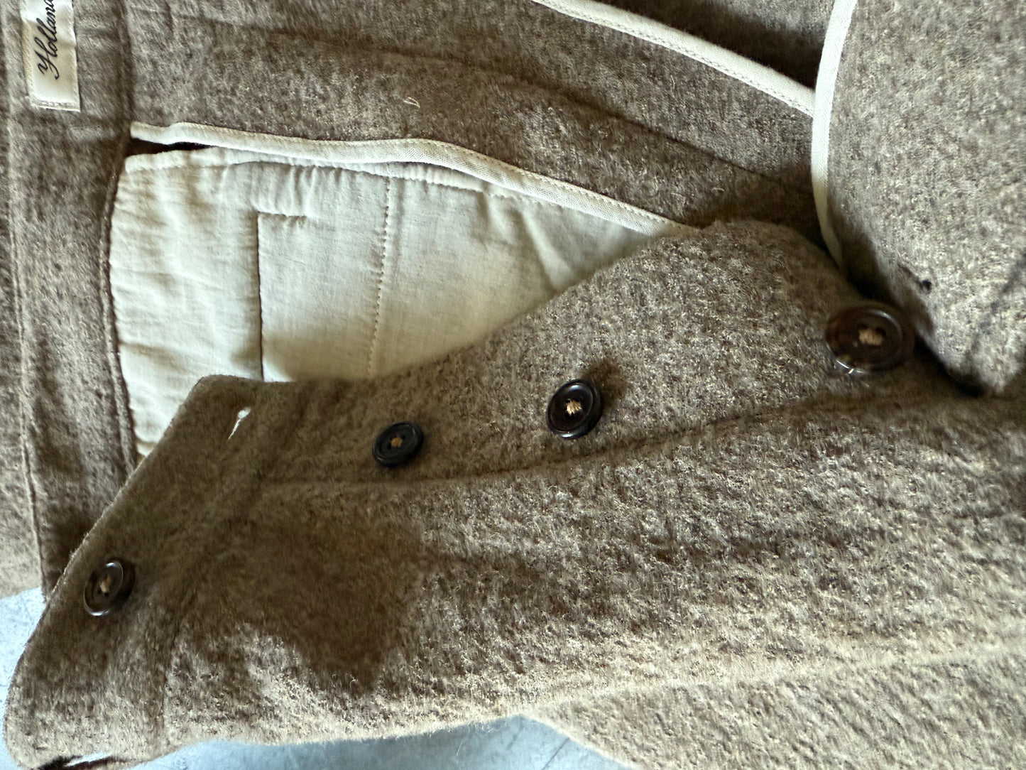 Washed Wool Mocha Pants.