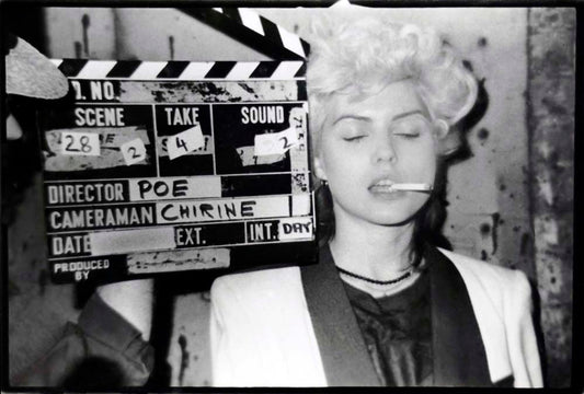 Debbie Harry with Clapperboard.