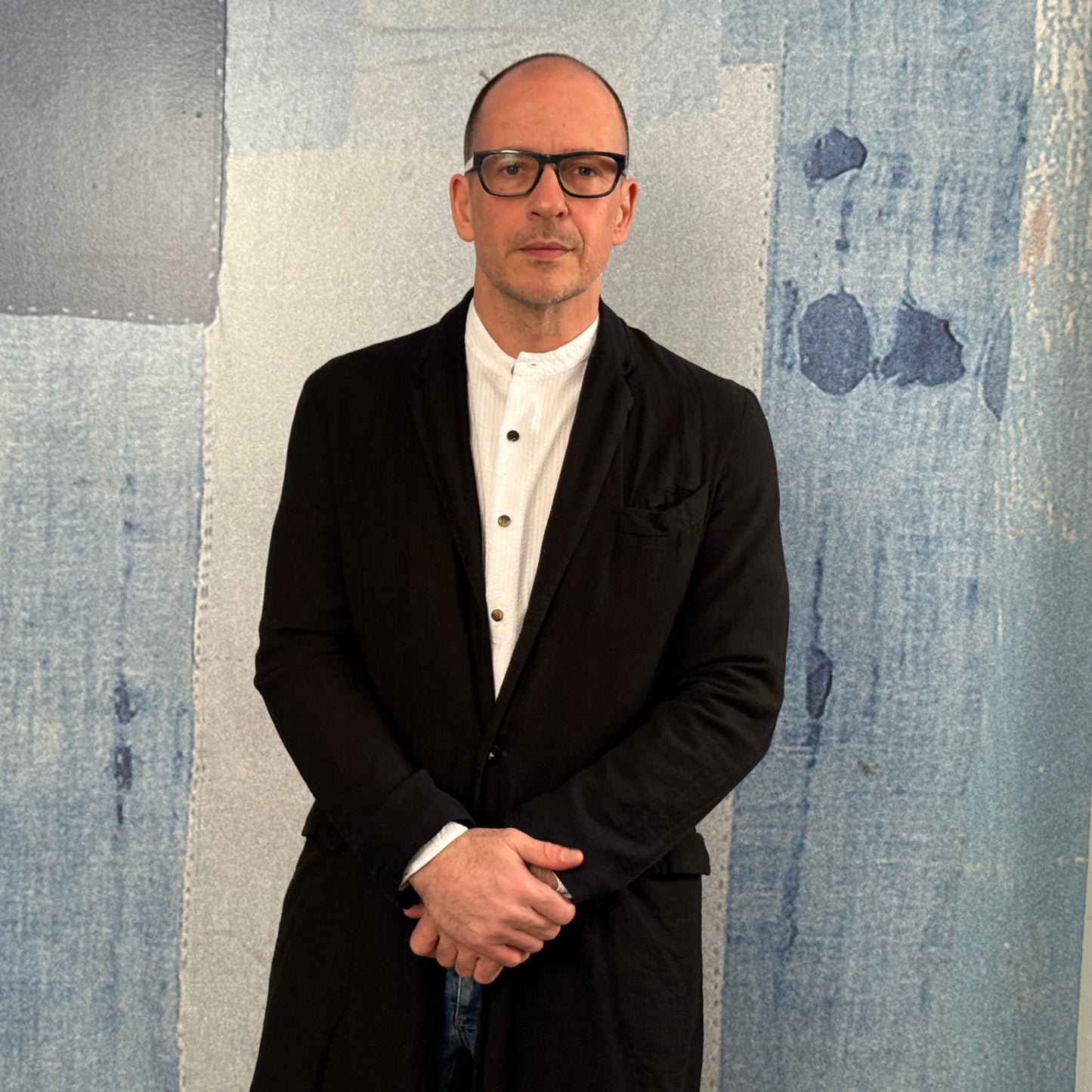 Black Cotton Frock Coat - Garment Dyed.