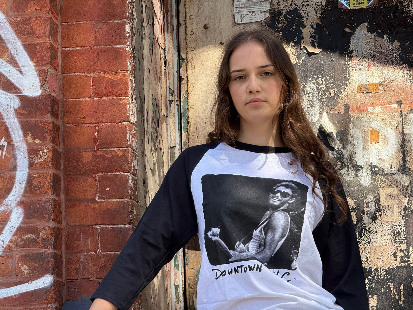 Bruce Springsteen Downtown N.Y.C. Baseball Shirt.