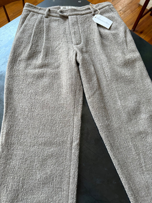 Washed Wool Mocha Pants.