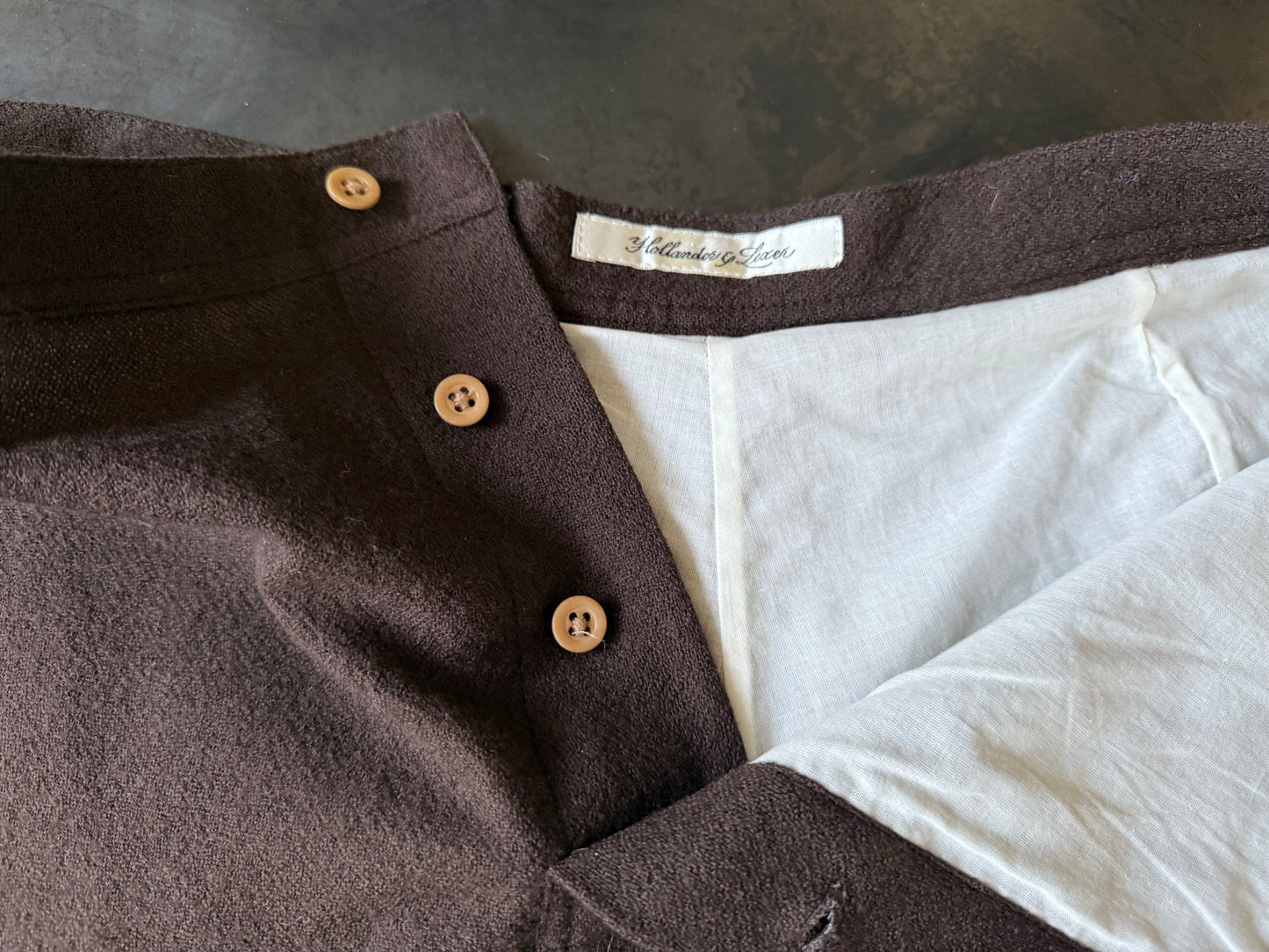 Brown Wool House Shorts