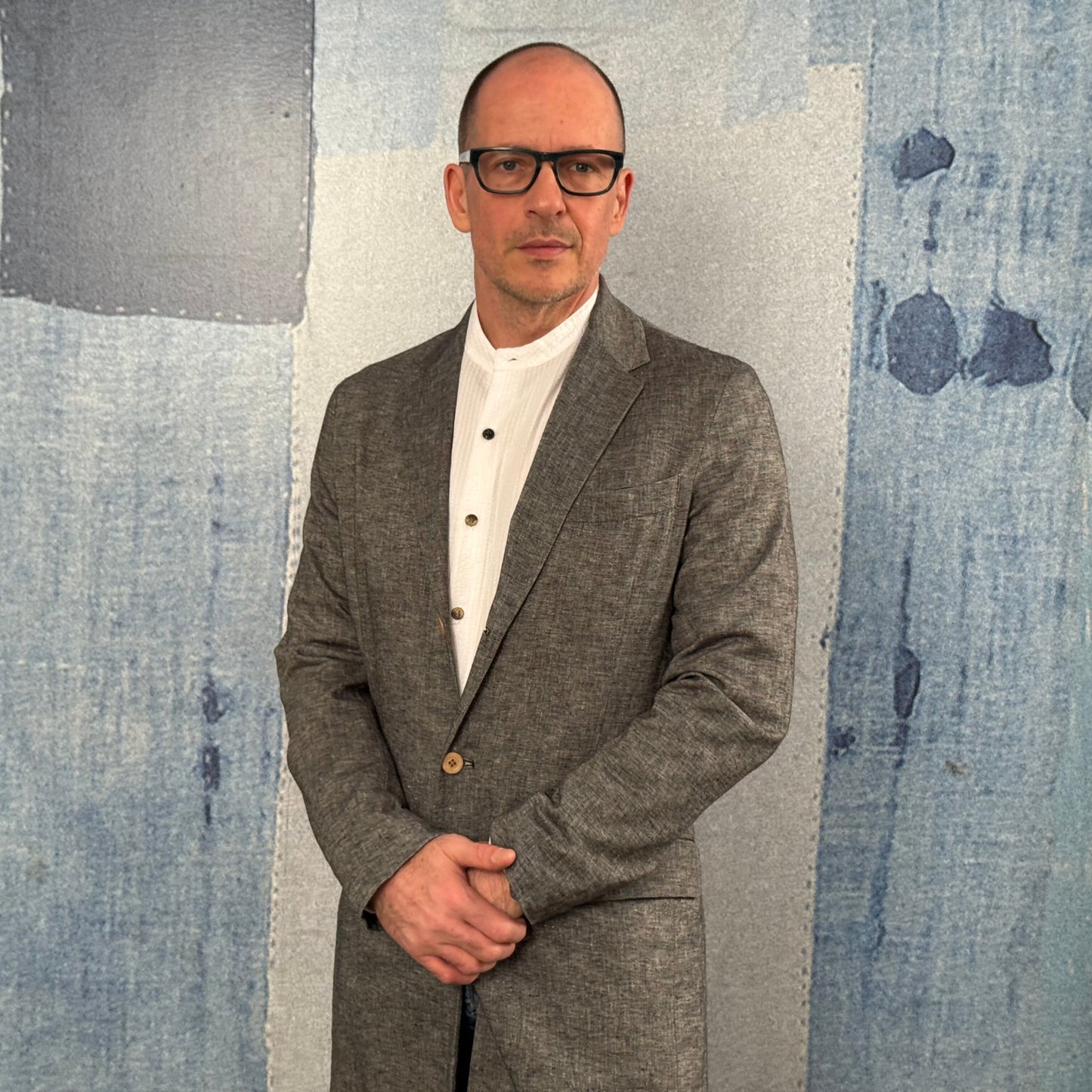Grey Cotton/Linen Frock Coat.
