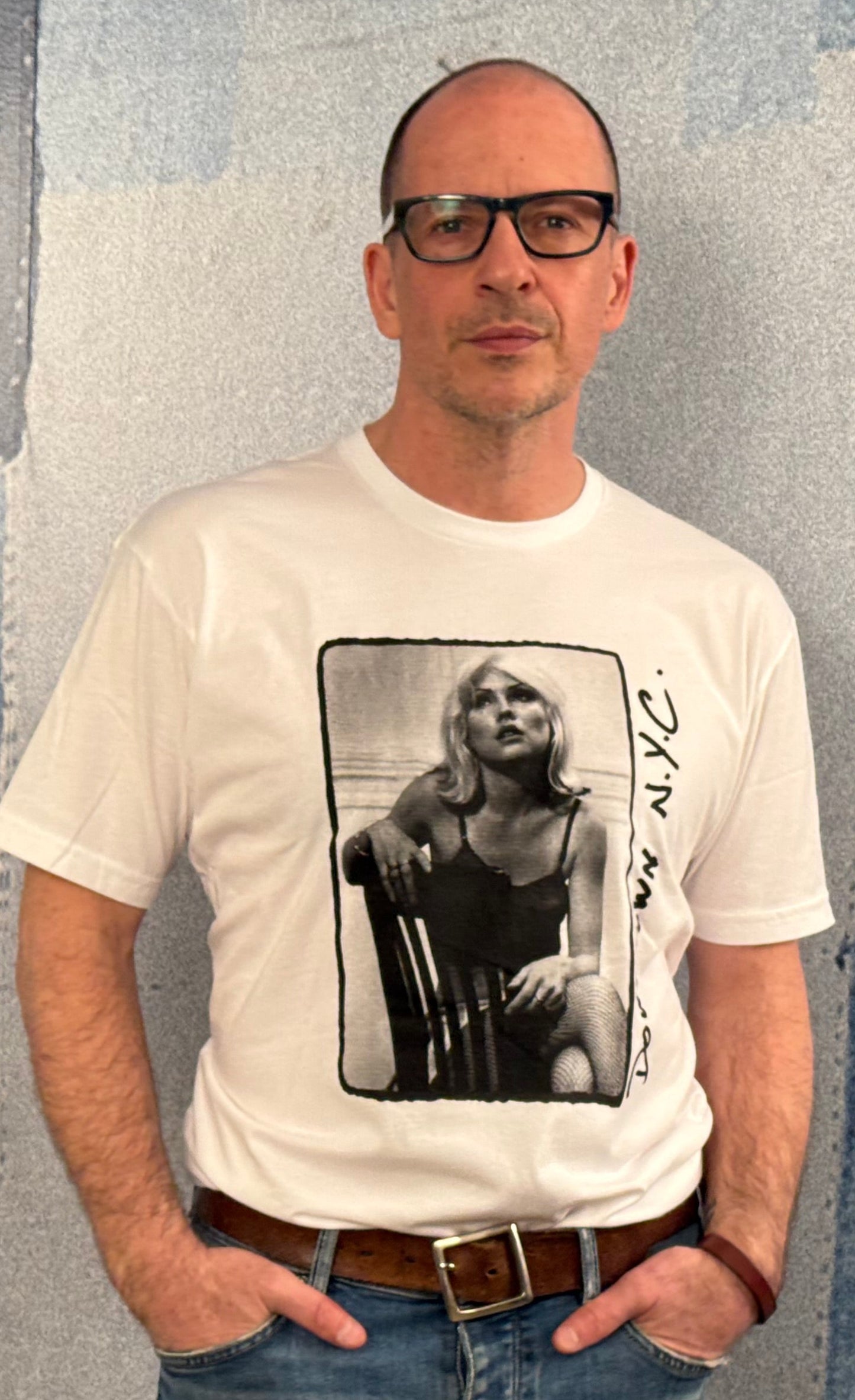Debbie  Harry (Sitting) Downtown N.Y.C.  T-Shirt.