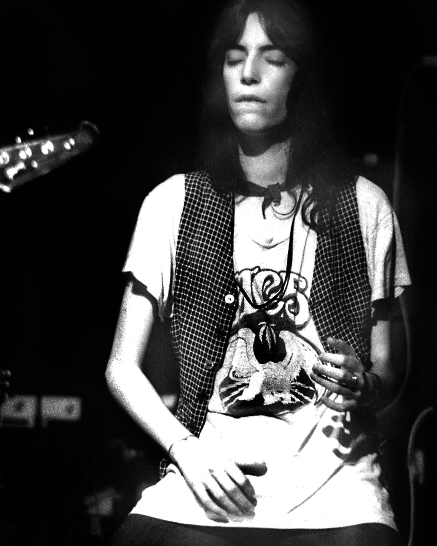 Patti Smith on stage, 1976.